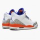 Air Jordan 3 Retro Knicks 136064 148 White/Old Royal University Ora AJ3 Jordan