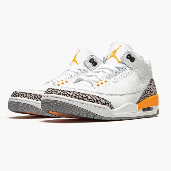 Air Jordan 3 Retro Laser Orange CK9246 108 White/Laser Orange-Cement Grey AJ3 Jordan