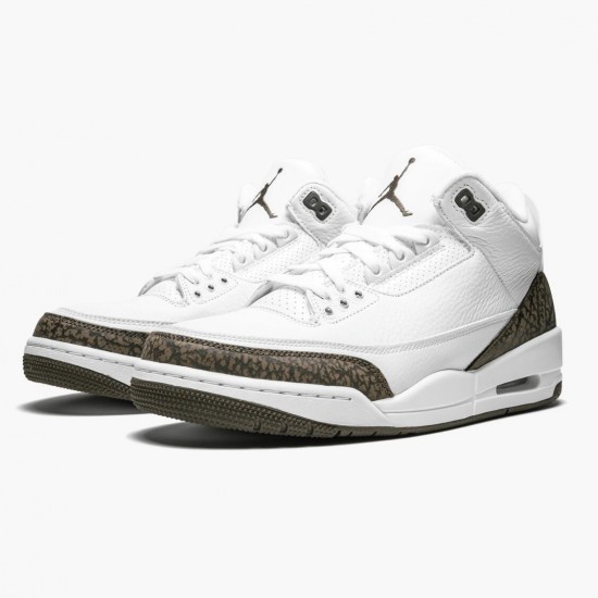 Air Jordan 3 Retro Mocha 136064 122 White/Chrome/Dark Mocha AJ3 Jordan