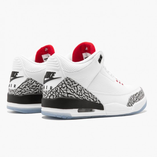 Air Jordan 3 Retro NRG "Mocha" 923096 101 White/Fire Red-Cement Grey AJ3 Jordan