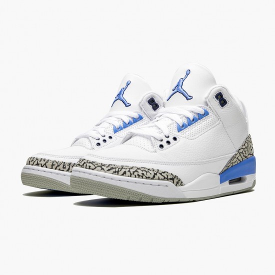 Air Jordan 3 Retro "UNC" CT8532 104 White/Valor Blue-Tech Gray AJ3 Jordan