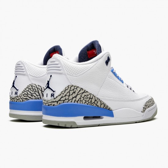 Air Jordan 3 Retro UNC CT8532 104 White/Valor Blue-Tech Gray AJ3 Jordan