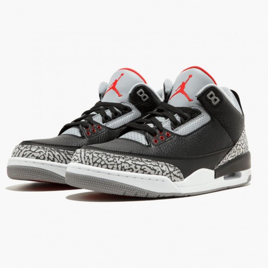 Air Jordan 3 Retro OG Black/Cement Black/Fire Red-Cement Grey 854262 001 Aj3