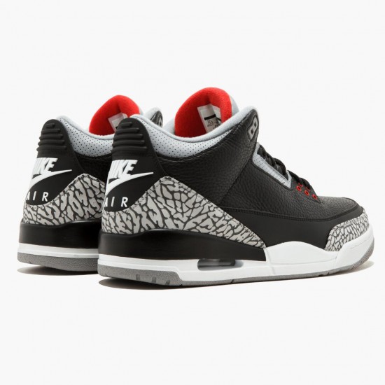 Air Jordan 3 Retro OG Black/Cement Black/Fire Red-Cement Grey 854262 001 Aj3