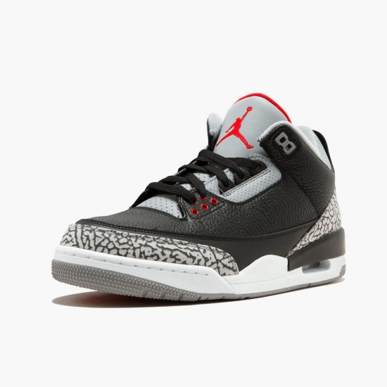 Air Jordan 3 Retro OG "Black/Cement" Black/Fire Red-Cement Grey 854262 001 Aj3
