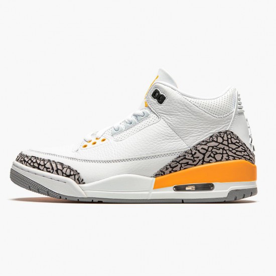 Air Jordan 3 Retro Laser Orange CK9246 108 White/Laser Orange-Cement Grey AJ3 Jordan