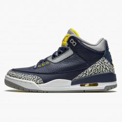 Air Jordan 3 Retro "Michigan" AJ3 820064 Black/University Gold-Cement G AJ3 Jordan