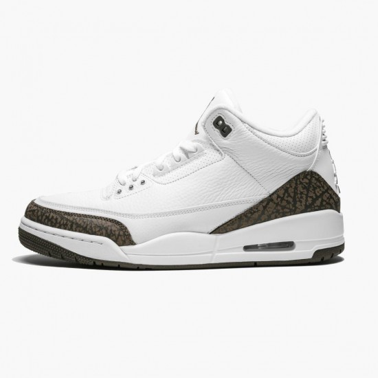 Air Jordan 3 Retro Mocha 136064 122 White/Chrome/Dark Mocha AJ3 Jordan