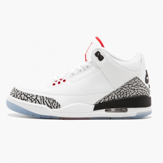 Air Jordan 3 Retro NRG Mocha 923096 101 White/Fire Red-Cement Grey AJ3 Jordan