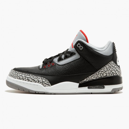 Air Jordan 3 Retro OG Black/Cement Black/Fire Red-Cement Grey 854262 001 Aj3