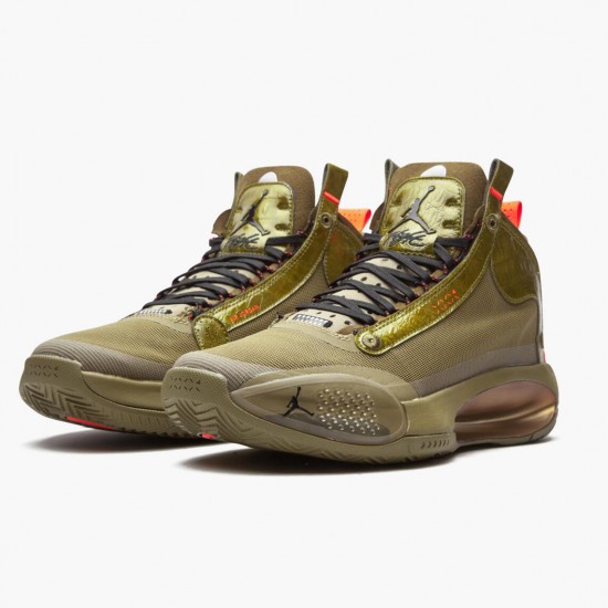 Air Jordan 34 "Bayou Boys" AJ34 DA1897 300 Brown Kelp/Bright Crimson Jordan