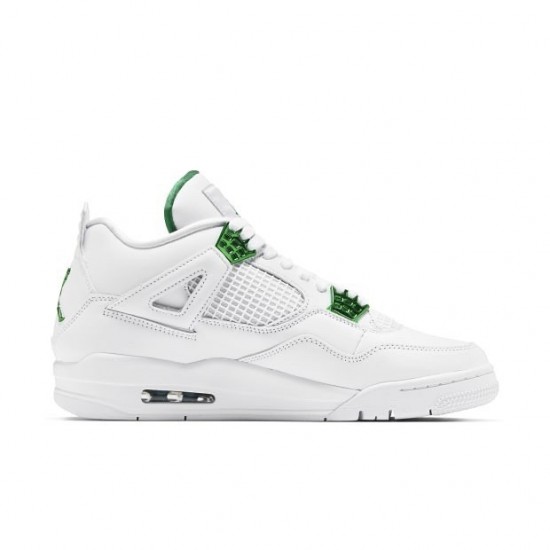 Air Jordan 4 Retro "Metallic Green" CT8527 113 White/Metallic Silver-Pine Gre AJ4 Jordan