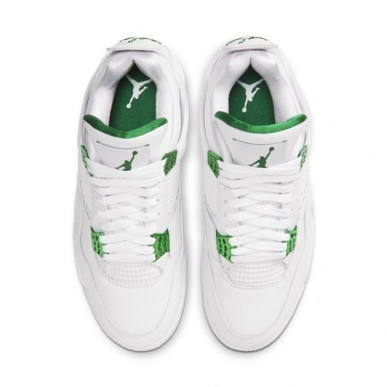 Air Jordan 4 Retro "Metallic Green" CT8527 113 White/Metallic Silver-Pine Gre AJ4 Jordan