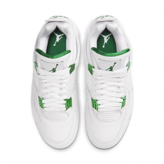 Air Jordan 4 Retro Metallic Green CT8527 113 White/Metallic Silver-Pine Gre AJ4 Jordan