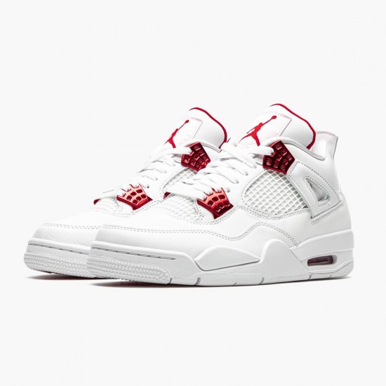 Air Jordan 4 Retro Metallic Red CT8527 112 White/Metallic Silver-Univers AJ4 Jordan