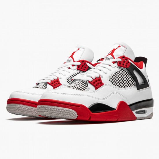 Air Jordan 4 Retro OG Fire Red 2020 Jordan White/Fire Red-Black-Tech Grey DC7770 160