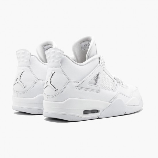 Air Jordan 4 Retro "Pure Money" 308497 100 White/Metallic Silver AJ4 Jordan