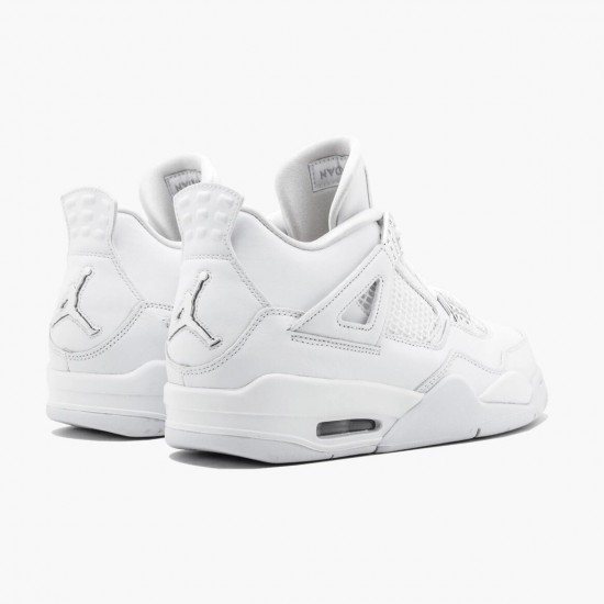 Air Jordan 4 Retro Pure Money 308497 100 White/Metallic Silver AJ4 Jordan