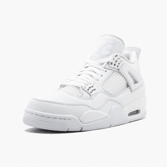 Air Jordan 4 Retro "Pure Money" 308497 100 White/Metallic Silver AJ4 Jordan