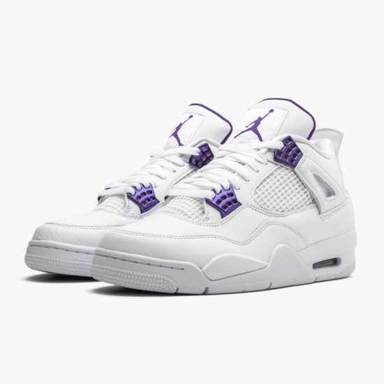 Air Jordan 4 Retro "Purple Metallic" Jordan White/Metallic Silver-Court Pu CT8527 115