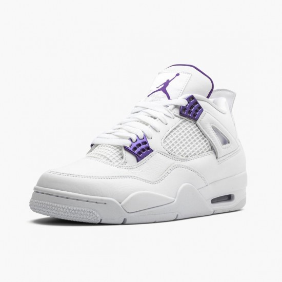 Air Jordan 4 Retro "Purple Metallic" Jordan White/Metallic Silver-Court Pu CT8527 115
