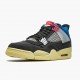 Air Jordan 4 Retro "Union Off Noir" DC9533 001 Off Noir/Brigade Blue-Dark Smo AJ4 Jordan