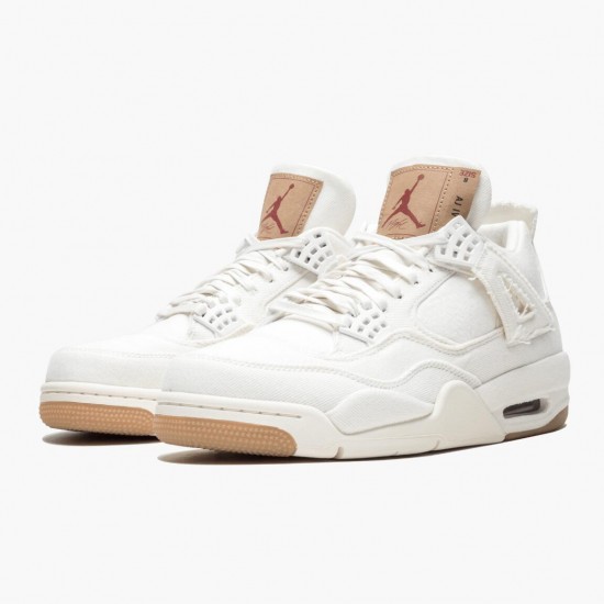 Levi's x Air Jordan 4 "Denim" AO2571 100 White AJ4 Jordan