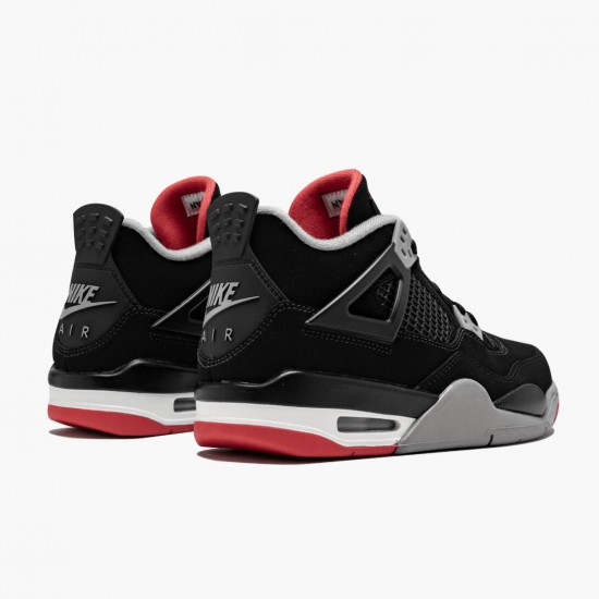 Air Jordan 4 Retro "Bred" 2019 Release Black/Cement Grey-Summit White AJ4 308497 060