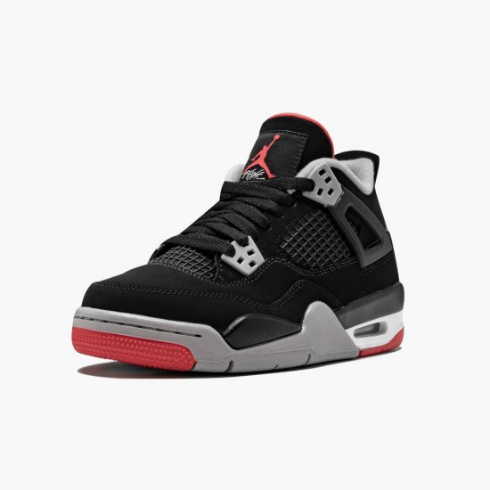 Air Jordan 4 Retro "Bred" 2019 Release Black/Cement Grey-Summit White AJ4 308497 060