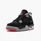 Air Jordan 4 Retro Bred 2019 Release Black/Cement Grey-Summit White AJ4 308497 060