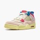 Union LA x Air Jordan 4 Retro "Off Noir" Jordan Guava Ice/Light Bone-Brigade B DC9533 800