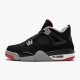 Air Jordan 4 Retro Bred 2019 Release Black/Cement Grey-Summit White AJ4 308497 060