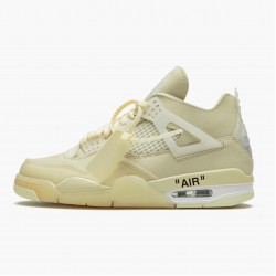 Air Jordan 4 Retro Off-White "Sail" Jordan Sail/Muslin-White-Black CV9388 100