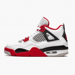 Air Jordan 4 Retro OG GS "Fire Red" 2020 Jordan 408452 160 White/Fire Red-Black-Tech Grey