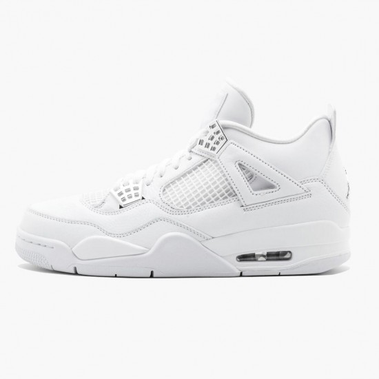 Air Jordan 4 Retro Pure Money 308497 100 White/Metallic Silver AJ4 Jordan