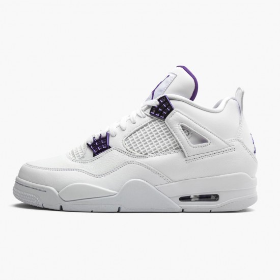 Air Jordan 4 Retro Purple Metallic Jordan White/Metallic Silver-Court Pu CT8527 115