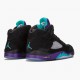 Air Jordan 5 Retro Black Grape Black/New Emerald-Grape Ice 136027 007 AJ5 Jordan