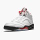 Air Jordan 5 Retro "Fire Red Silver Tongue" True White/Fire Red-Black DA1911 102 AJ5 Jordan