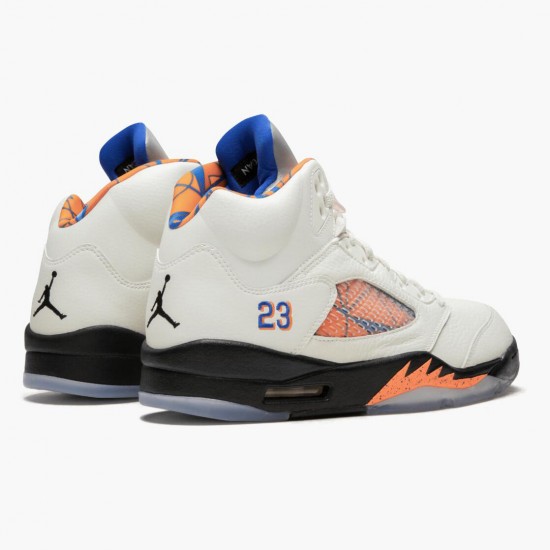 Air Jordan 5 Retro International Flight Sail/Racer Blue-Cone-Black 136027 148 AJ5 Jordan