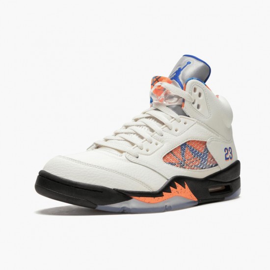 Air Jordan 5 Retro International Flight Sail/Racer Blue-Cone-Black 136027 148 AJ5 Jordan