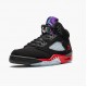 Air Jordan 5 Retro Top 3 Black/Fire Red-Grape Ice-New E CZ1786 001 AJ5 Jordan