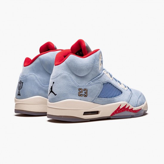 Air Jordan 5 Retro Trophy Room "Ice Blue" Ice Blue/University Red-Sail-M CI1899 400 AJ5 Jordan