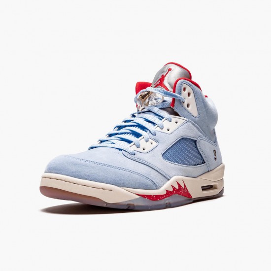 Air Jordan 5 Retro Trophy Room "Ice Blue" Ice Blue/University Red-Sail-M CI1899 400 AJ5 Jordan