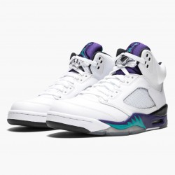 Air Jordan 5 Retro "Grape" White/New Emerald-Grp Ice-Blk 136027 108 AJ5