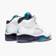 Air Jordan 5 Retro Grape White/New Emerald-Grp Ice-Blk 136027 108 AJ5