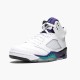 Air Jordan 5 Retro "Grape" White/New Emerald-Grp Ice-Blk 136027 108 AJ5