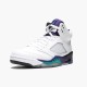 Air Jordan 5 Retro Grape White/New Emerald-Grp Ice-Blk 136027 108 AJ5