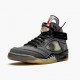 OFF-WHITE x Air Jordan 5 Retro SP 'Muslin' Black/Muslin-Fire Red CT8480 001 AJ5