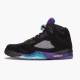 Air Jordan 5 Retro Black Grape Black/New Emerald-Grape Ice 136027 007 AJ5 Jordan