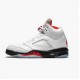 Air Jordan 5 Retro Fire Red Silver Tongue True White/Fire Red-Black DA1911 102 AJ5 Jordan